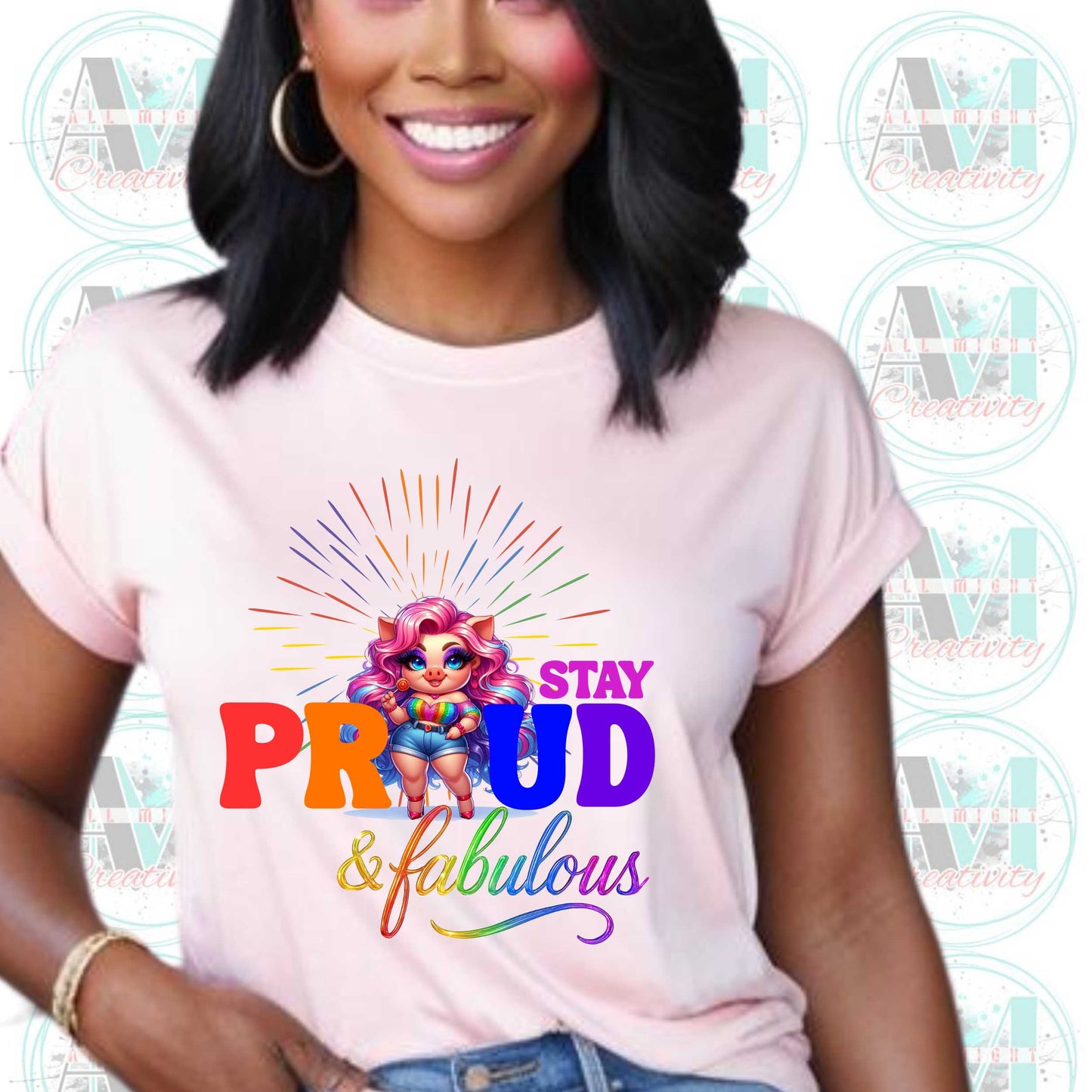 Stay Proud & Fabulous Tee, Pride Month Parade Party Shirt