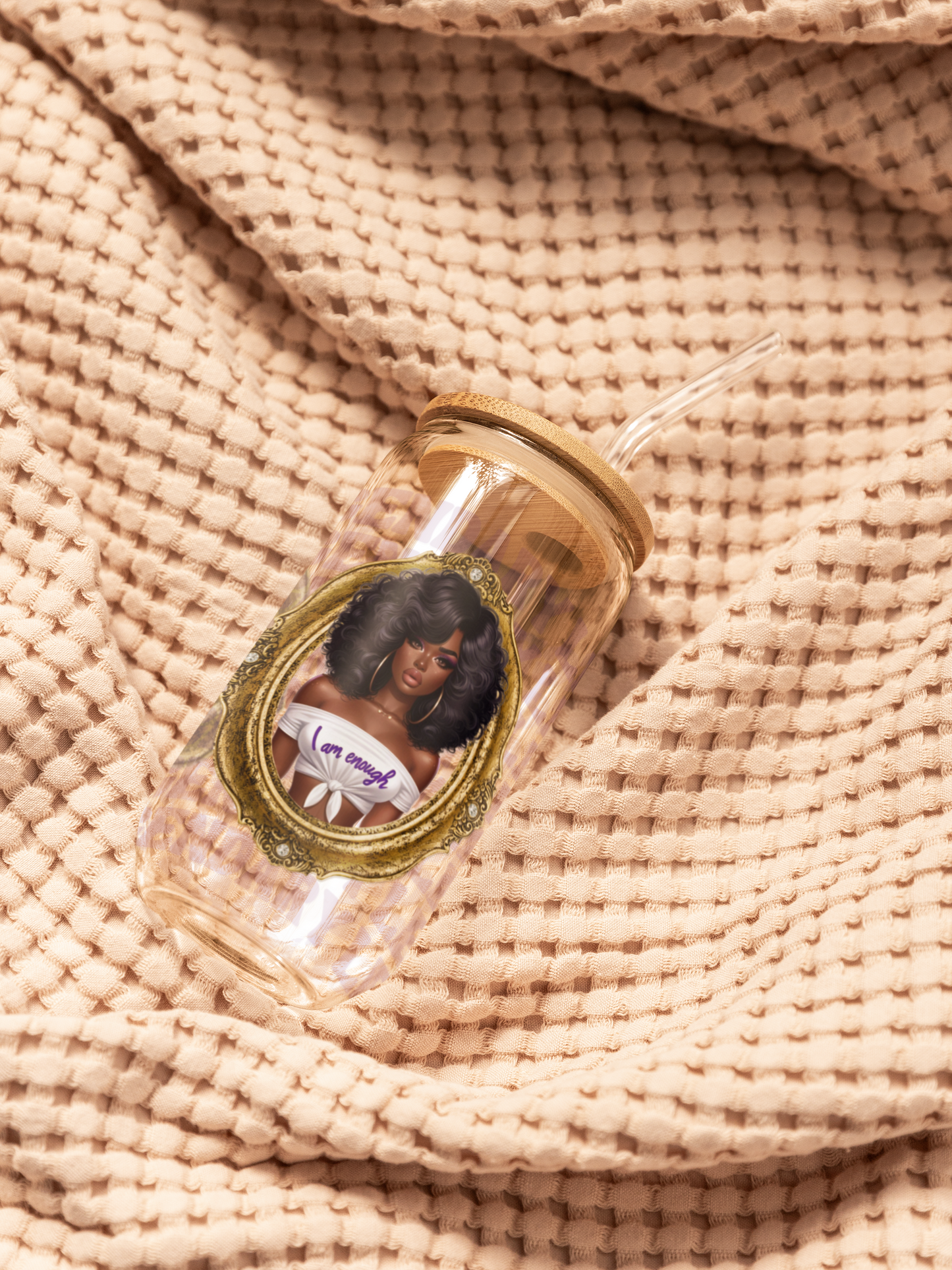 Legendary, Black Excellence, I Am Enough, Sipper Glass, 16oz