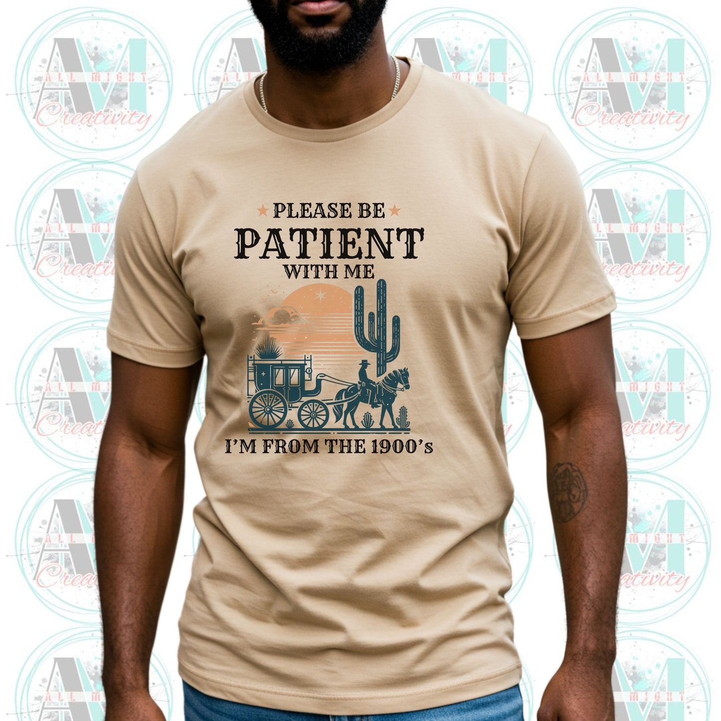 Sarcastic Funny Old Man, Vintage Western Horse Buggy Funny T-Shirt, Gen X Millennial Grandpa Gift