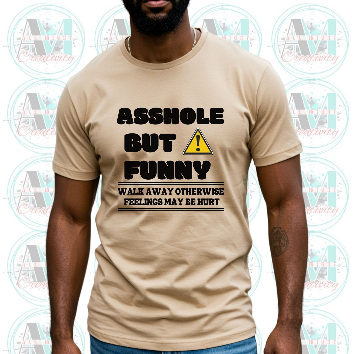 Humorous Graphic Tee - "Asshole But Funny" Unisex Cotton Shirt, Casual Wear, Gift for Friends, Party Outfit, Meme Merchandise