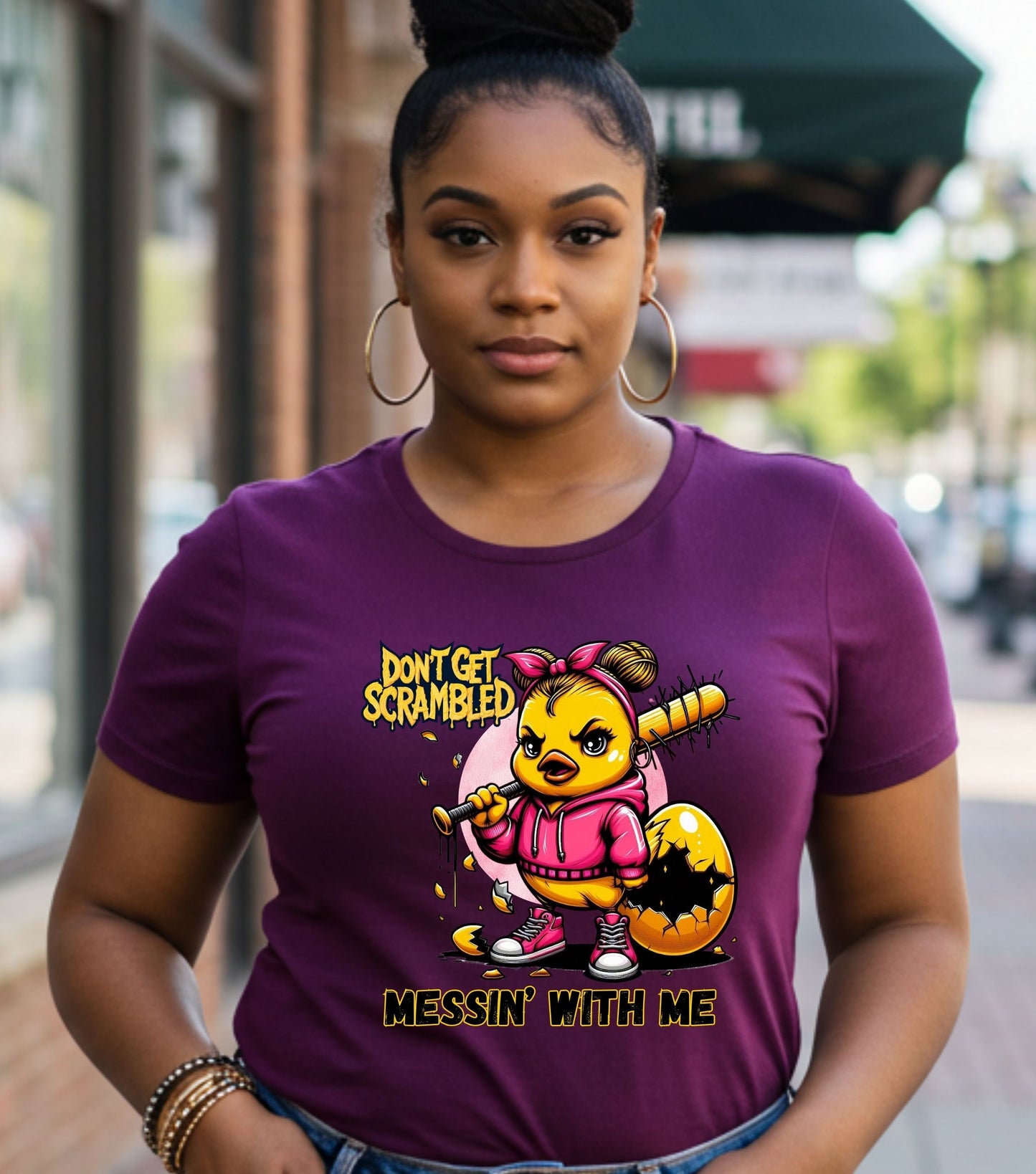 Funny Dont Get Scrambled Chick Shirt, Sarcastic Graphic Tee for Women