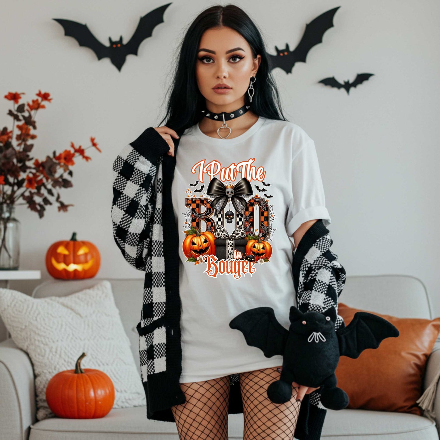 Funny Boujee Halloween Shirt, I Put the Boo in Boujee, Spooky Season Tee