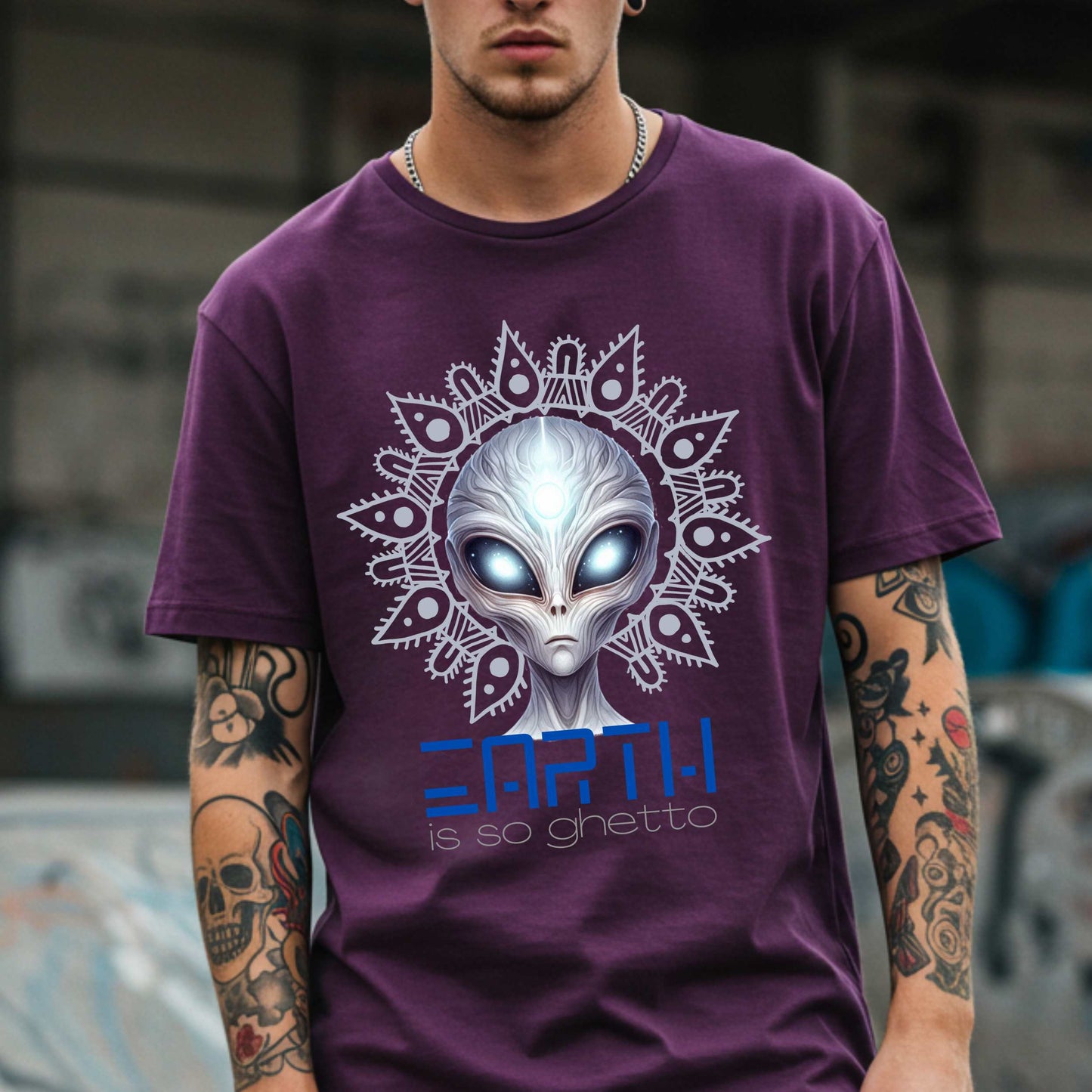 Tired of Earth’s Wi-Fi, gas prices, and general chaos? Same. This “Earth Is So Ghetto” alien shirt perfectly captures the vibe of every extraterrestrial who came, saw, and regretted it instantly. Featuring a hyper-detailed cosmic alien face with an energy that screams, “Beam me the hell up.”