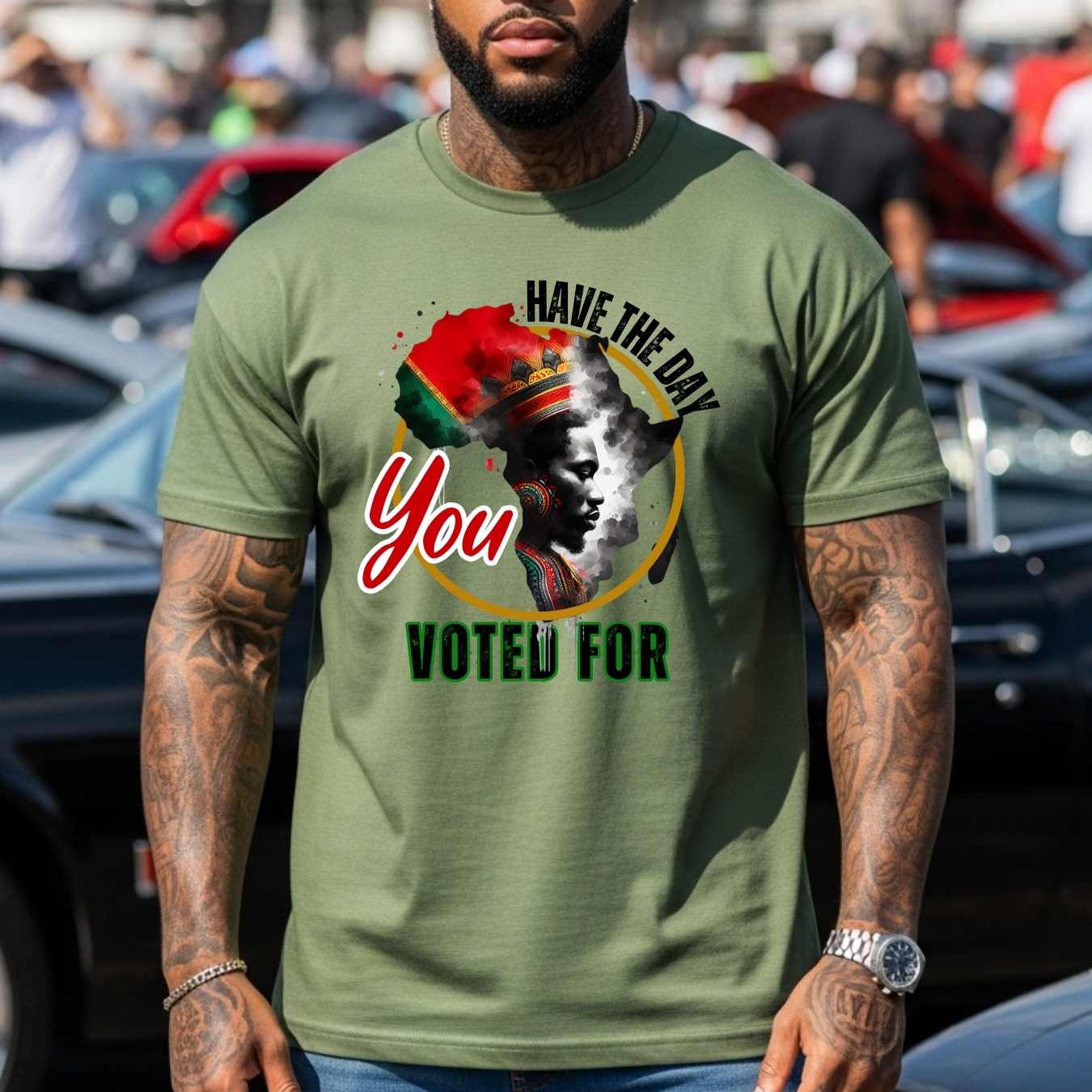 Black History Month Shirt for Men, African American King Shirt, Have the Day You Voted For Mens Clothing