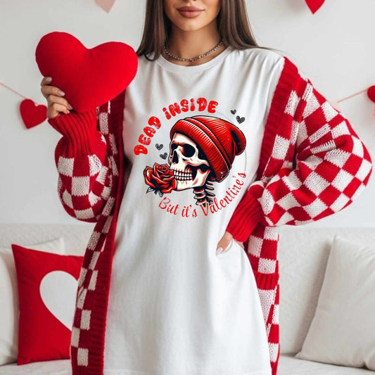 Sarcastic Gothic Anti Valentine Shirt, Funny Valentines Day Graphic Tee for Singles