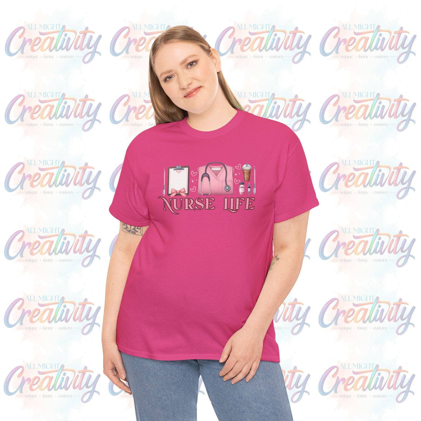 Nurse Life Tee, RN Shirt, LPN Scrubs Top, Healthcare Worker Graphic Tee