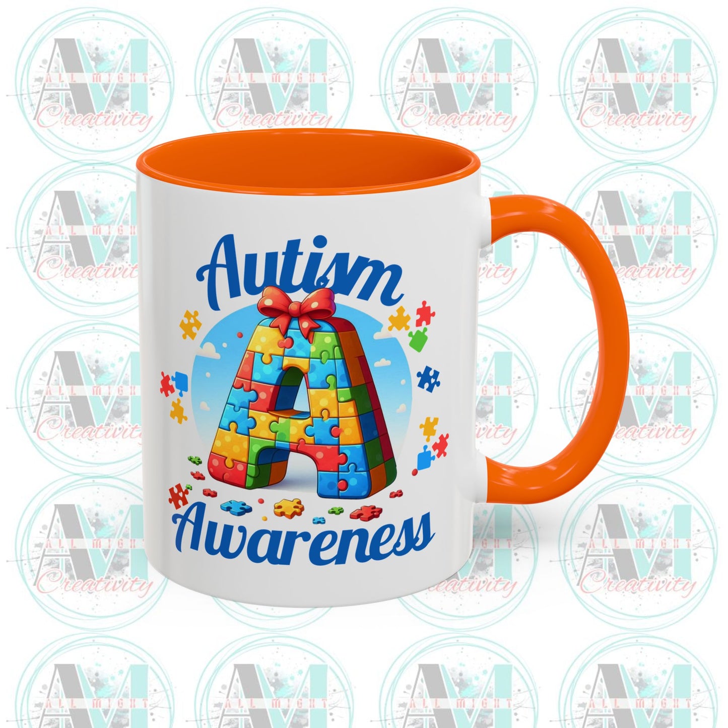 Autism Awareness Accent Coffee Mug, Celebrate Neurodiversity