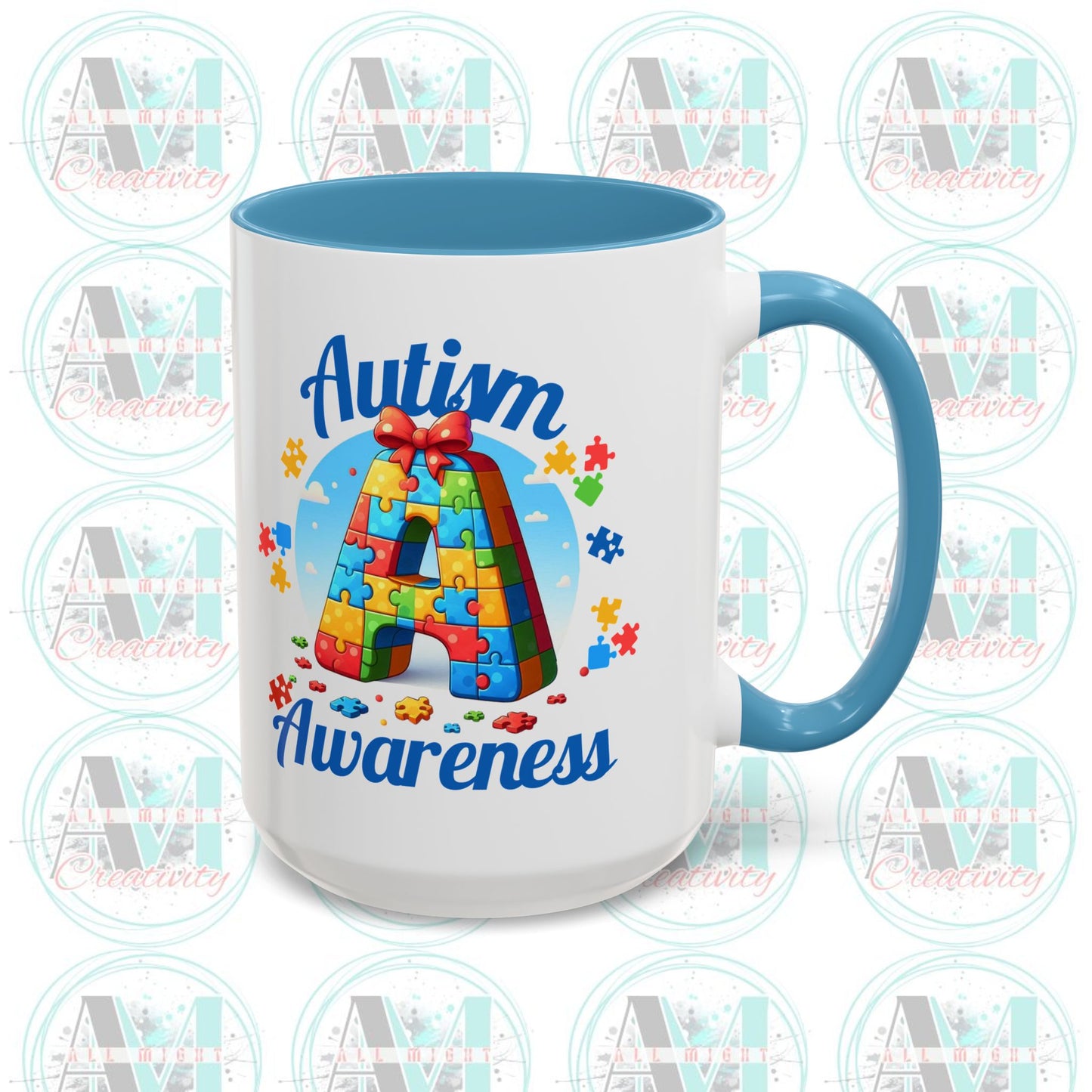 Autism Awareness Accent Coffee Mug, Celebrate Neurodiversity