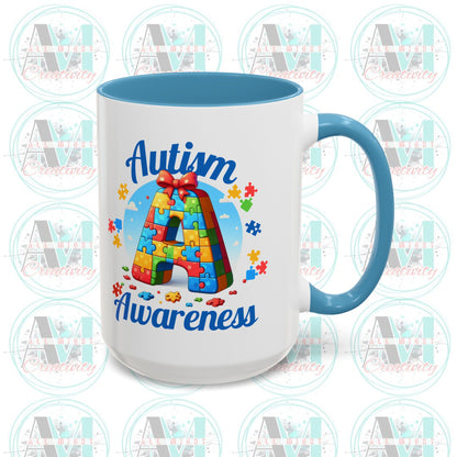 Autism Awareness Accent Coffee Mug, Celebrate Neurodiversity