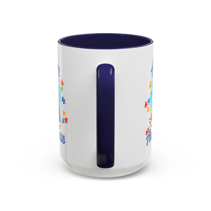 Autism Awareness Accent Coffee Mug, Celebrate Neurodiversity