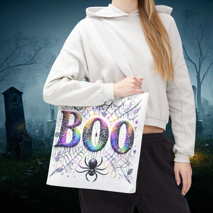 Halloween Tote Bag - 'Boo' Design, Spooky Season Reuseable Shopping Bag, Trick or Treat Tote