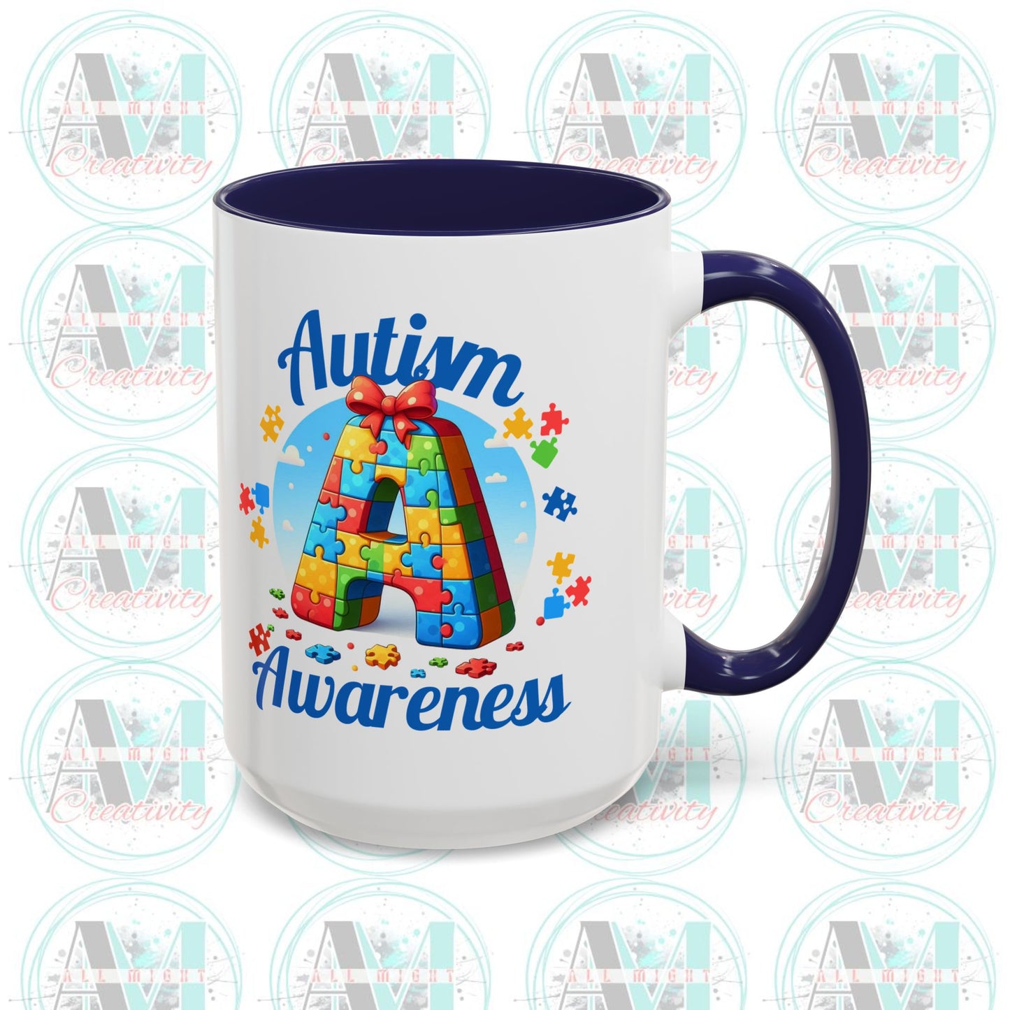 Autism Awareness Accent Coffee Mug, Celebrate Neurodiversity