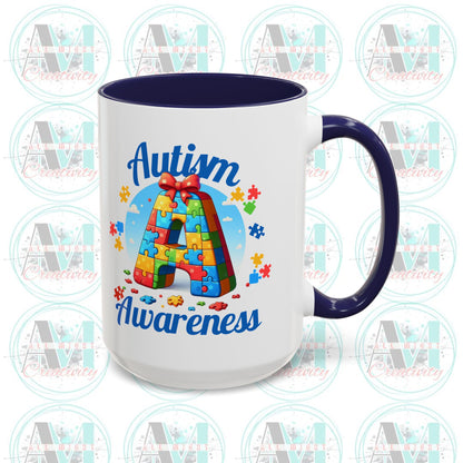 Autism Awareness Accent Coffee Mug, Celebrate Neurodiversity