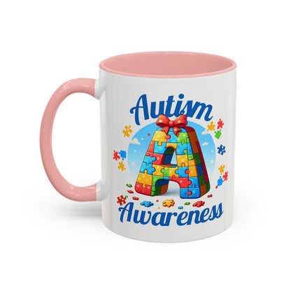 Autism Awareness Accent Coffee Mug, Celebrate Neurodiversity