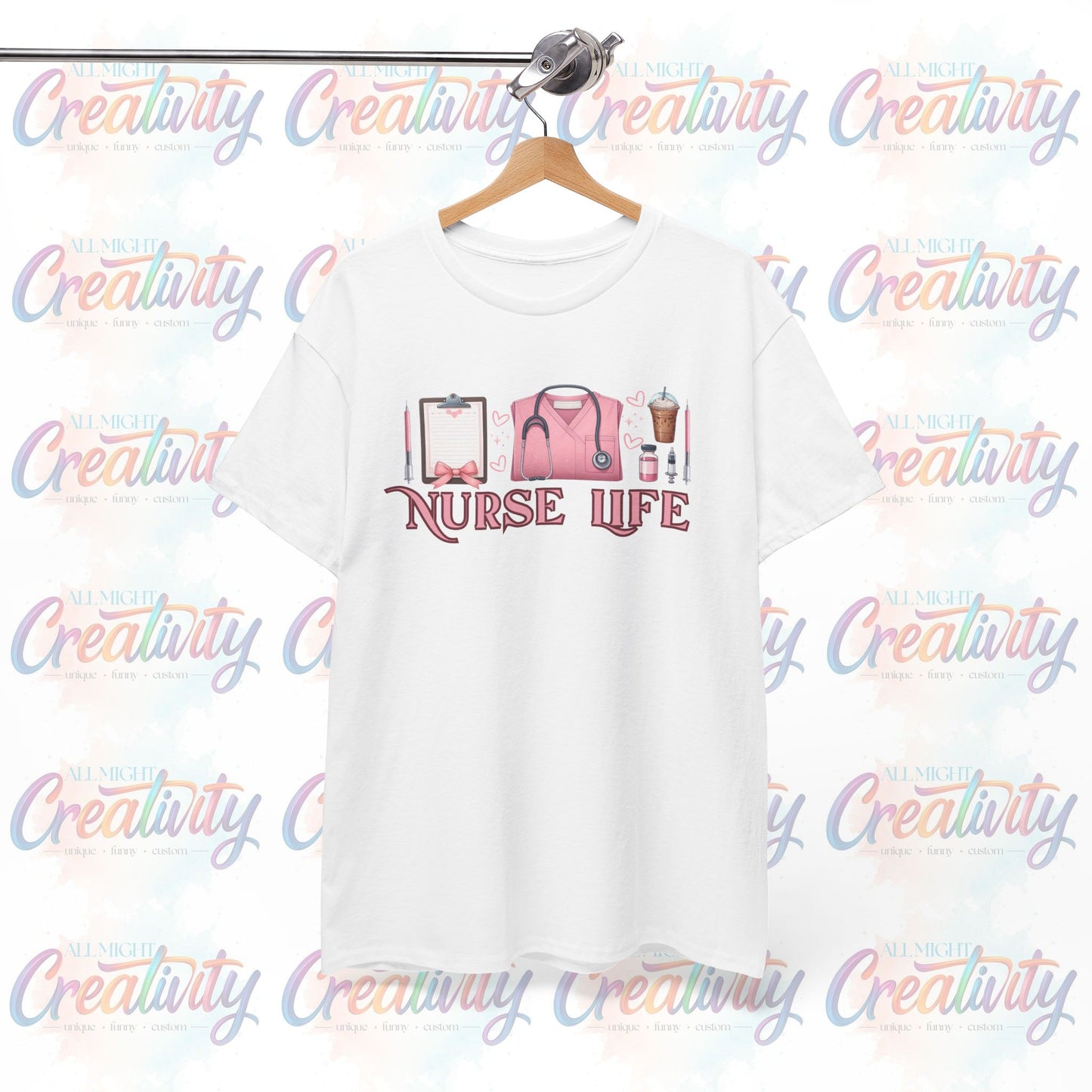 Nurse Life Tee, RN Shirt, LPN Scrubs Top, Healthcare Worker Graphic Tee