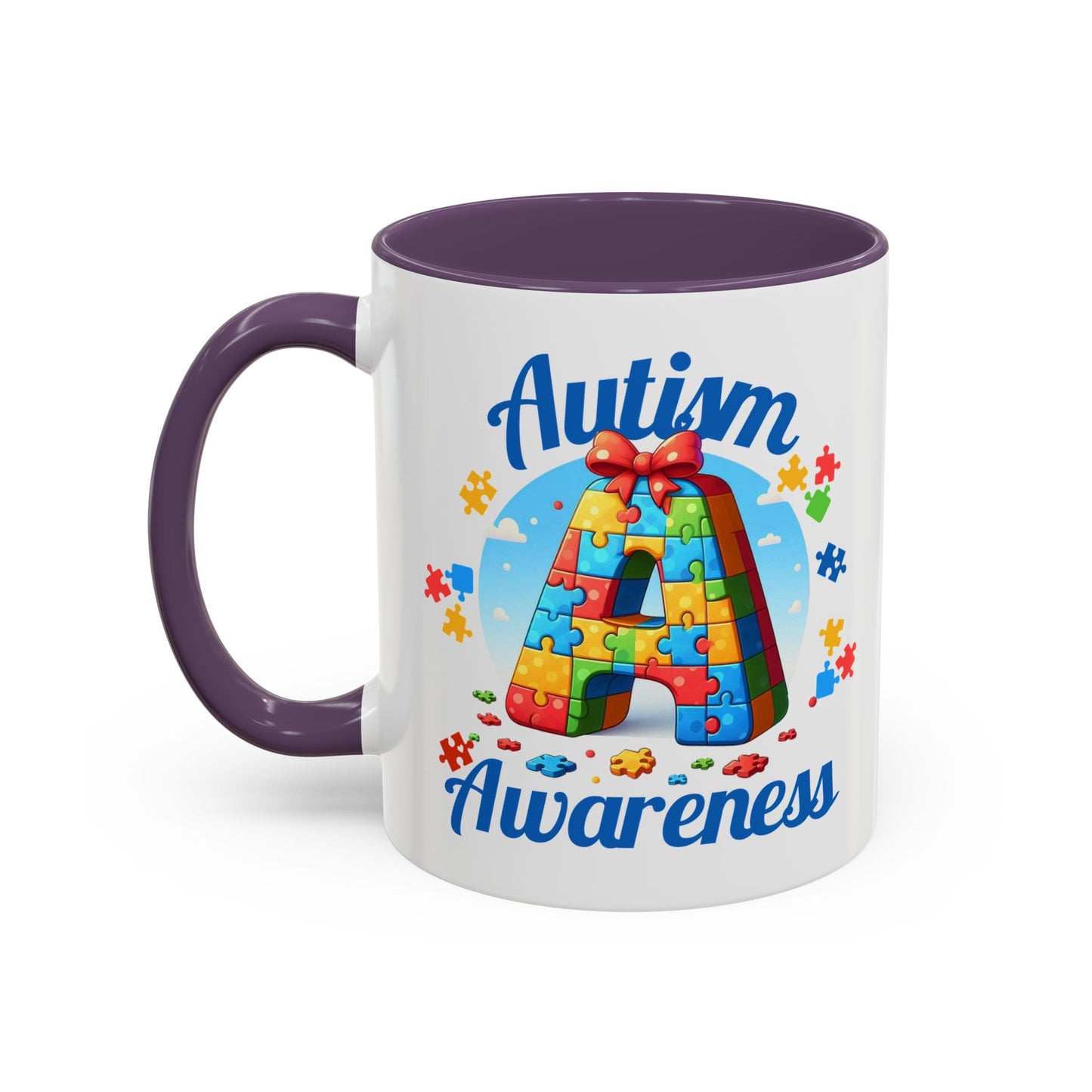 Autism Awareness Accent Coffee Mug, Celebrate Neurodiversity