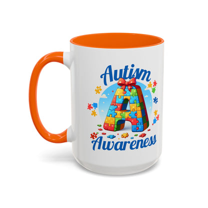 Autism Awareness Accent Coffee Mug, Celebrate Neurodiversity