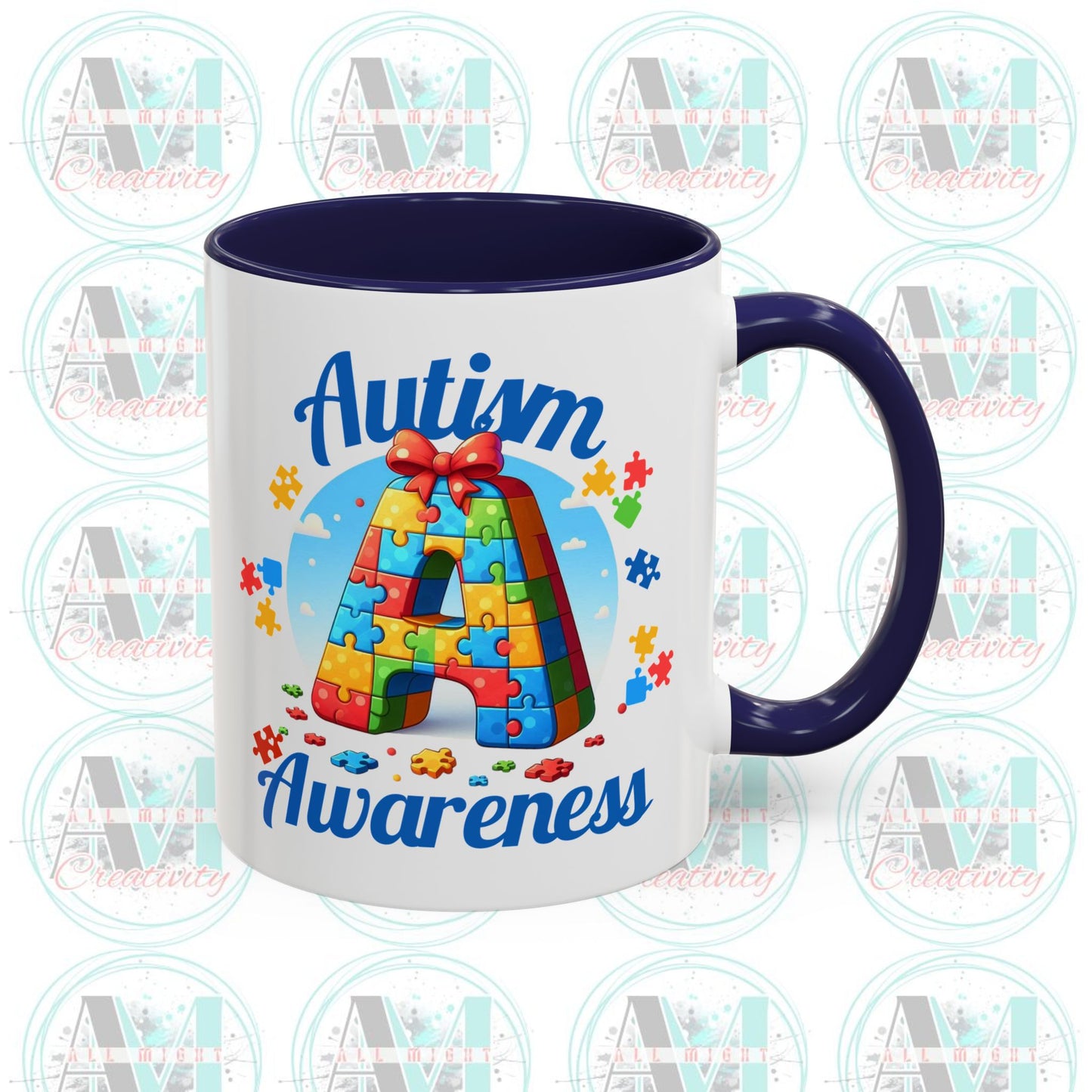 Autism Awareness Accent Coffee Mug, Celebrate Neurodiversity