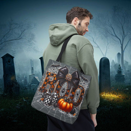 Halloween Tote Bag, Trick or Treat “BOO” Halloween Tote Bag, Spooky Chic with a Side of Extra
