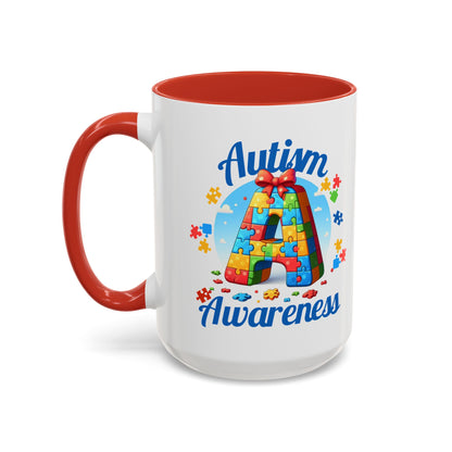 Autism Awareness Accent Coffee Mug, Celebrate Neurodiversity