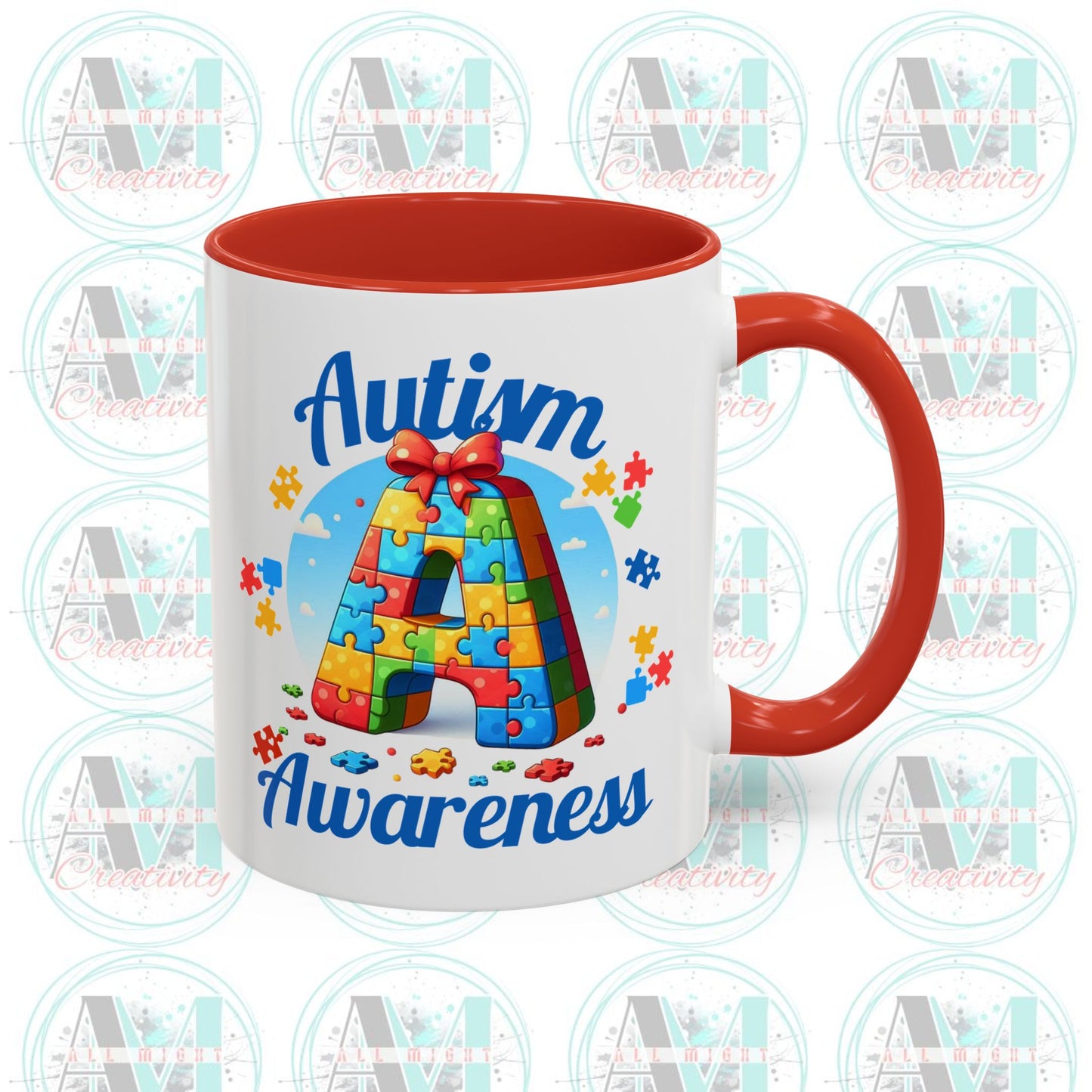 Autism Awareness Accent Coffee Mug, Celebrate Neurodiversity