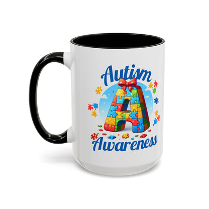 Autism Awareness Accent Coffee Mug, Celebrate Neurodiversity