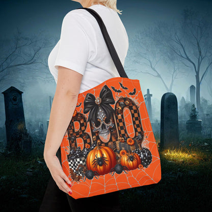 Halloween Tote Bag - ‘Boo’ Design, Spooky Gift for Trick-or-Treating, Eco-Friendly & Reuseable