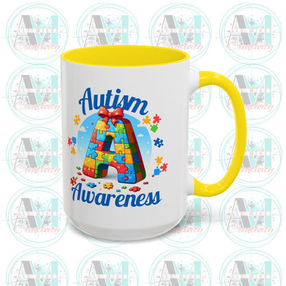 Autism Awareness Accent Coffee Mug, Celebrate Neurodiversity