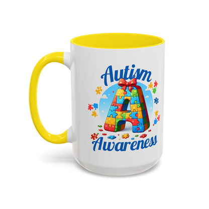 Autism Awareness Accent Coffee Mug, Celebrate Neurodiversity