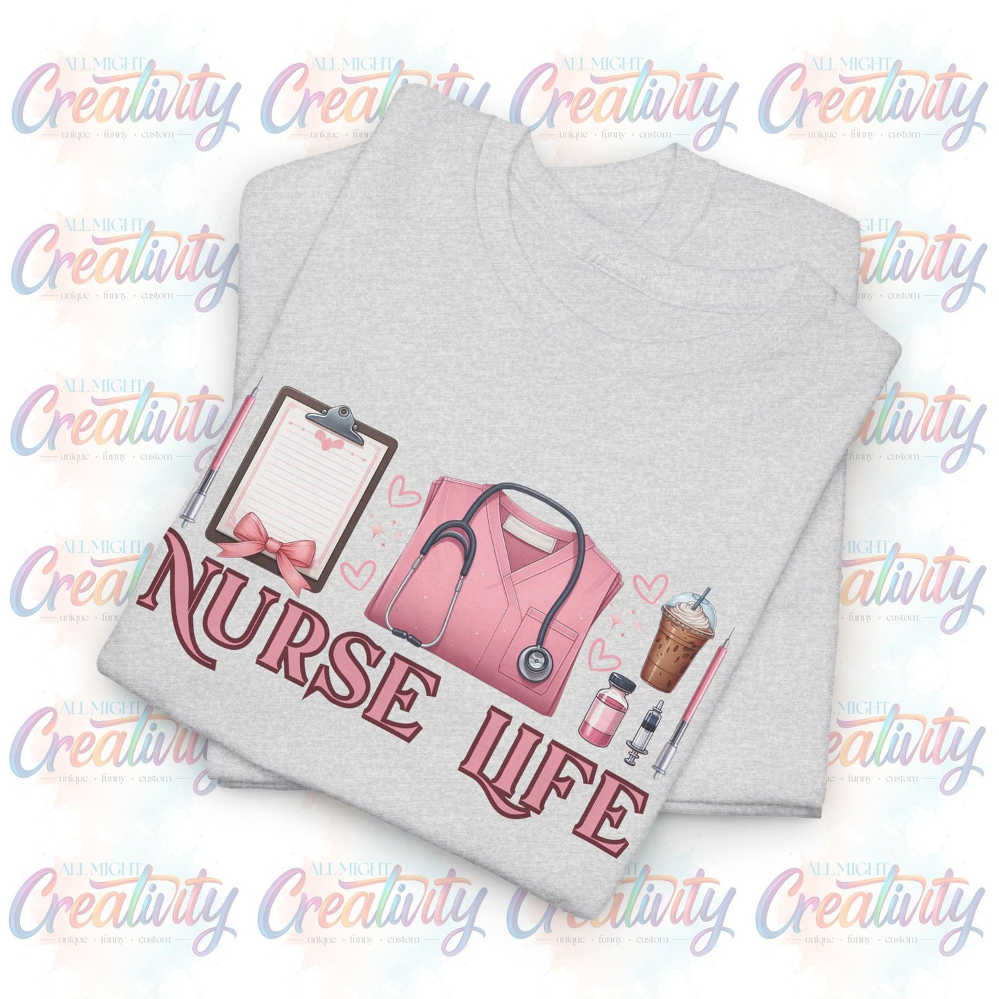 Nurse Life Tee, RN Shirt, LPN Scrubs Top, Healthcare Worker Graphic Tee