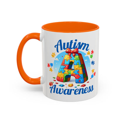 Autism Awareness Accent Coffee Mug, Celebrate Neurodiversity