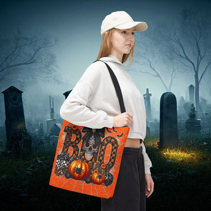Halloween Tote Bag - ‘Boo’ Design, Spooky Gift for Trick-or-Treating, Eco-Friendly & Reuseable