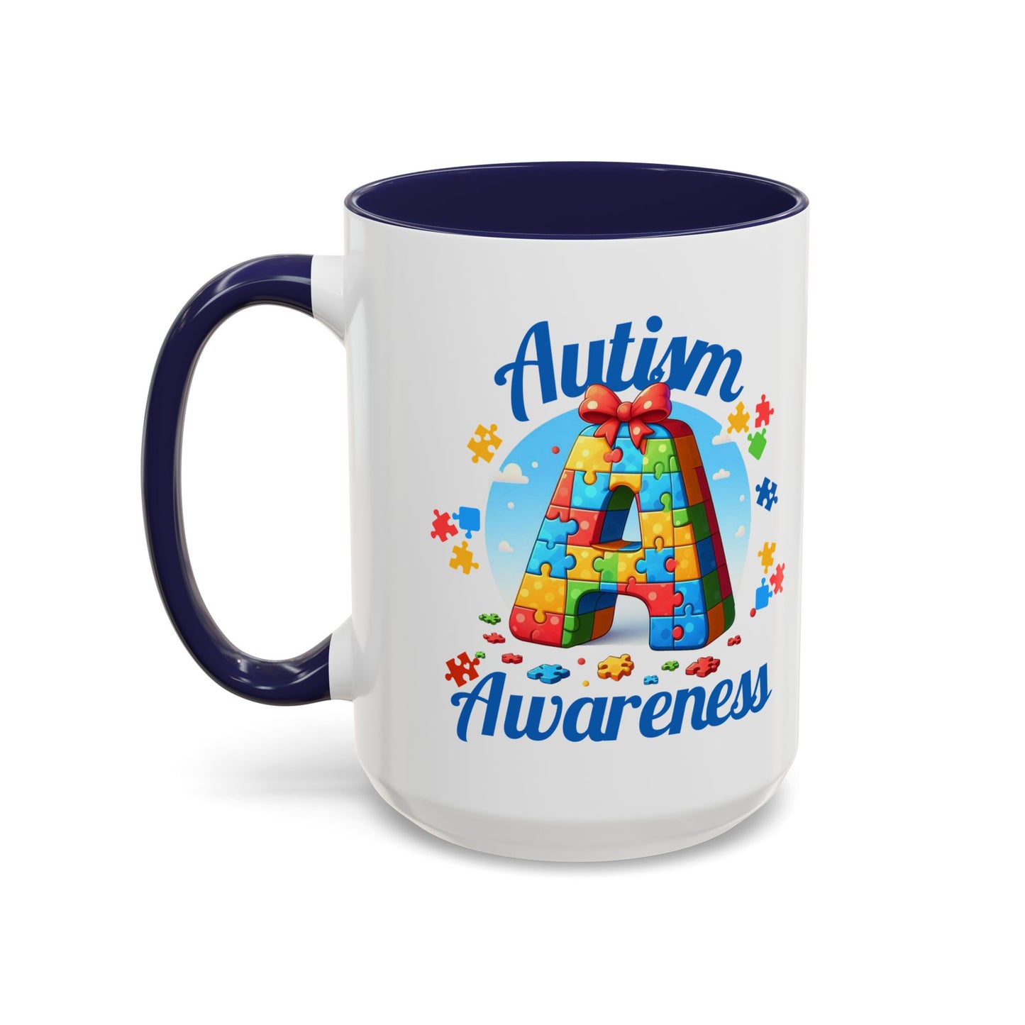 Autism Awareness Accent Coffee Mug, Celebrate Neurodiversity
