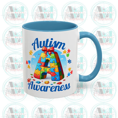 Autism Awareness Accent Coffee Mug, Celebrate Neurodiversity