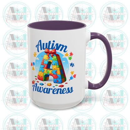 Autism Awareness Accent Coffee Mug, Celebrate Neurodiversity