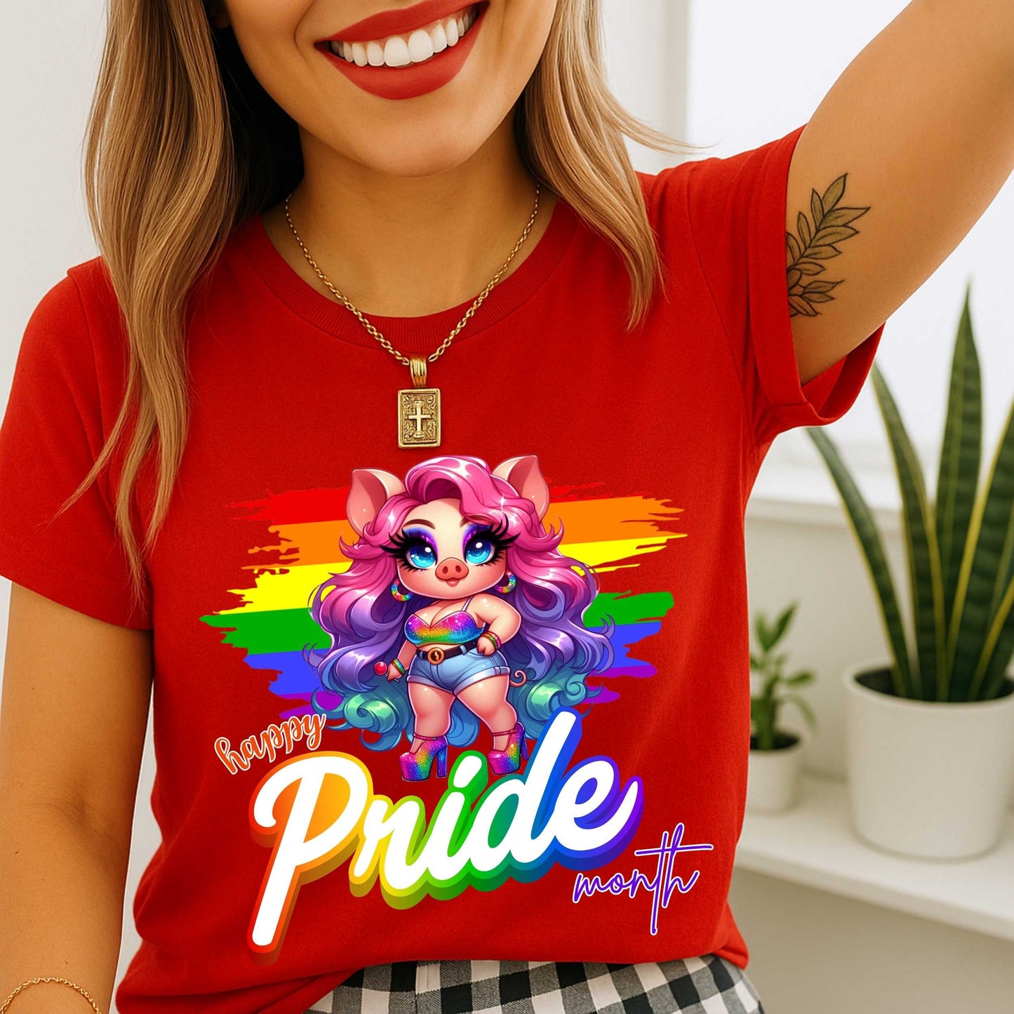 Happy Pride Month, Rainbow Piggy Pride T-Shirt