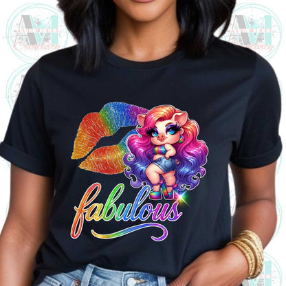 Subtle Pride, Rainbow Kiss LGBTQ+ Glitter Style Pride Shirt