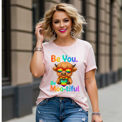 Rainbow Highland Cow Pride T-Shirt, LGBTQ Pride Month Tee