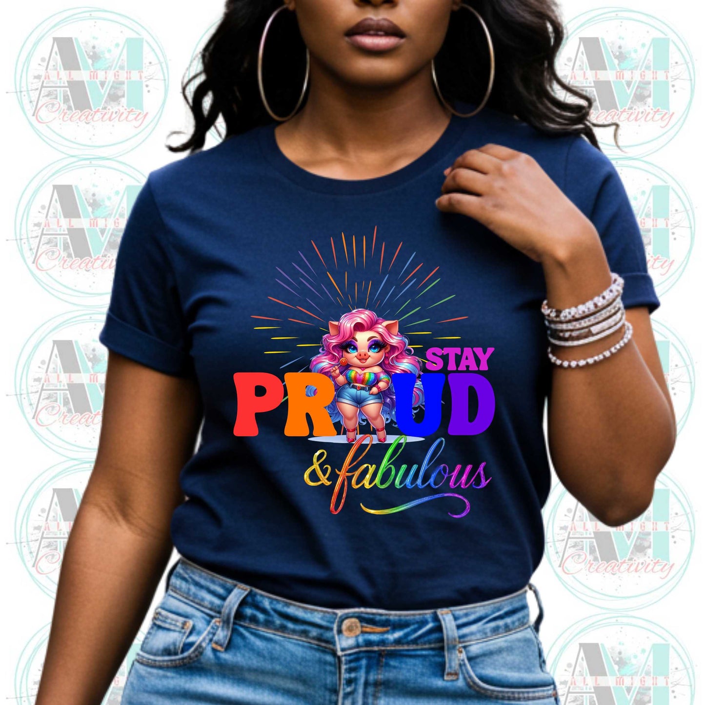 Stay Proud & Fabulous Tee, Pride Month Parade Party Shirt