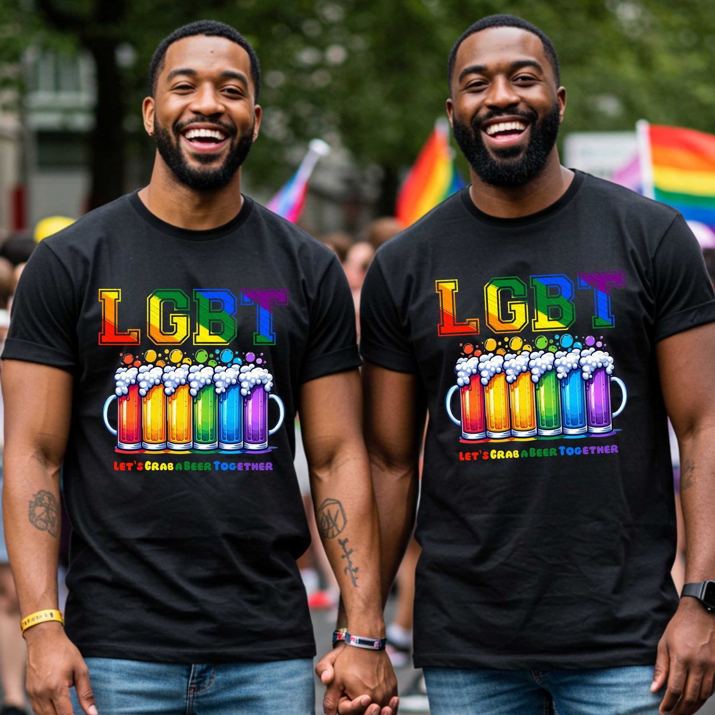LGBT Lets Grab a Beer Together, Funny Pride Ally and Advocate Shirt