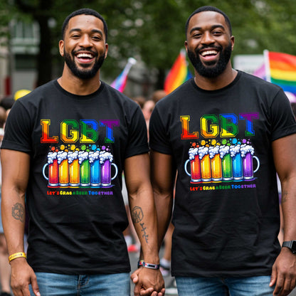 LGBT Lets Grab a Beer Together, Funny Pride Ally and Advocate Shirt
