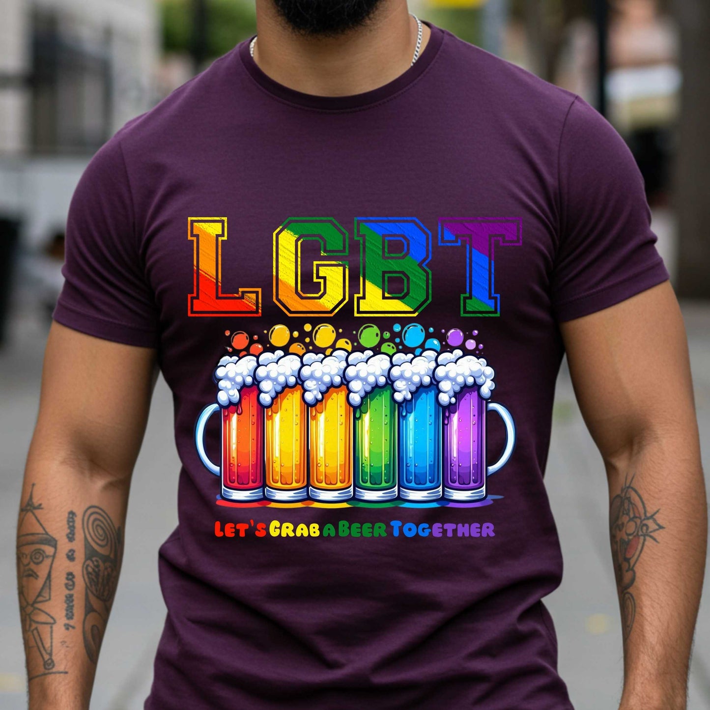 LGBT Lets Grab a Beer Together, Funny Pride Ally and Advocate Shirt