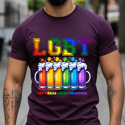 LGBT Lets Grab a Beer Together, Funny Pride Ally and Advocate Shirt