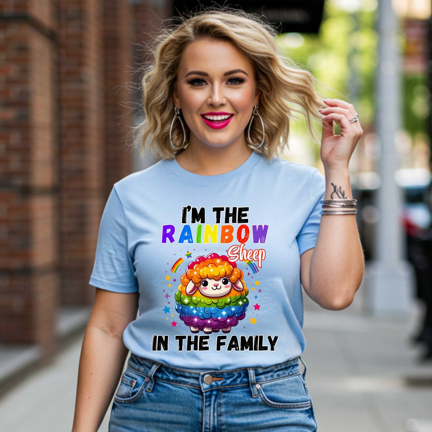 Pride Rainbow Sheep T-Shirt, Gay Pride Sarcasm Shirt