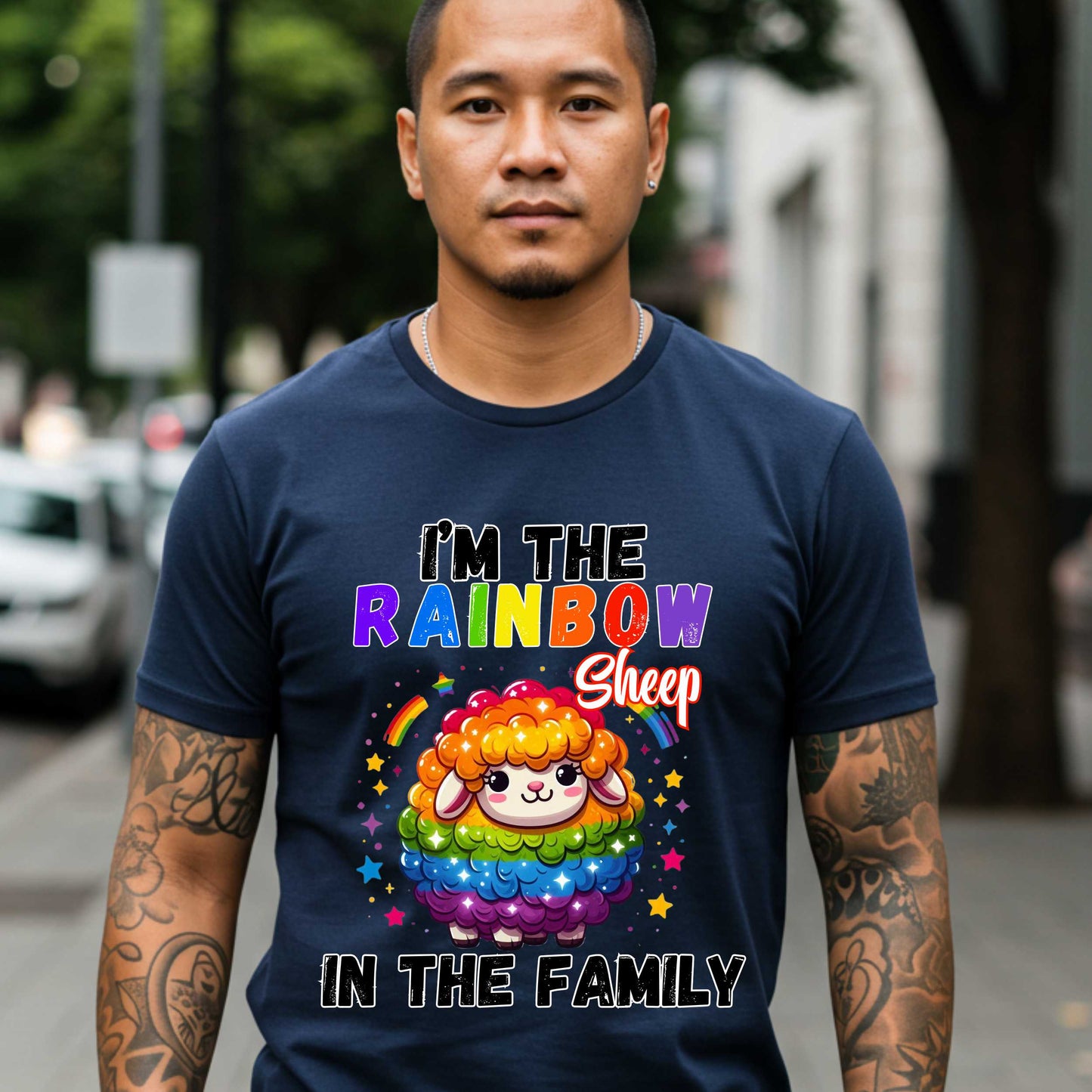 Pride Rainbow Sheep T-Shirt, Gay Pride Sarcasm Shirt