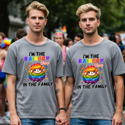 Pride Rainbow Sheep T-Shirt, Gay Pride Sarcasm Shirt