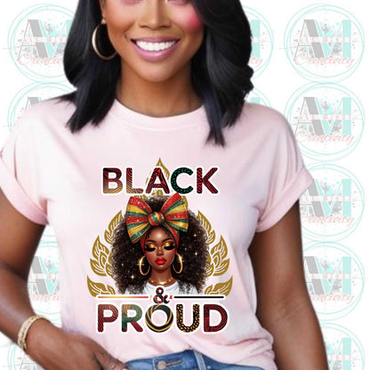 Black & Proud, Black Pride Unisex Softstyle T-Shirt, Royalty Black Queen Top