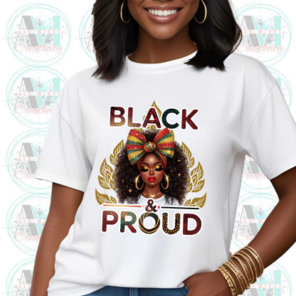 Black & Proud, Black Pride Unisex Softstyle T-Shirt, Royalty Black Queen Top