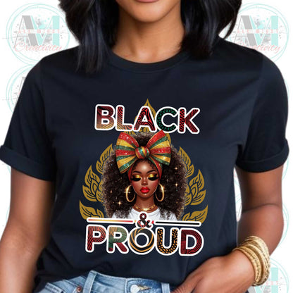 Black & Proud, Black Pride Unisex Softstyle T-Shirt, Royalty Black Queen Top