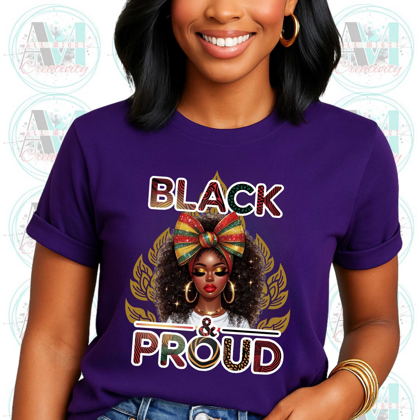 Black & Proud, Black Pride Unisex Softstyle T-Shirt, Royalty Black Queen Top
